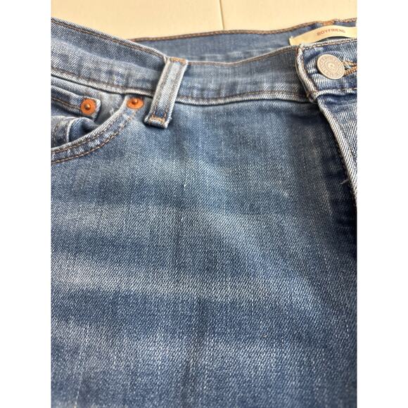 Levi Strauss Boyfriend Straight Leg Cropped Jeans Size 32 - Picture 14 of 14